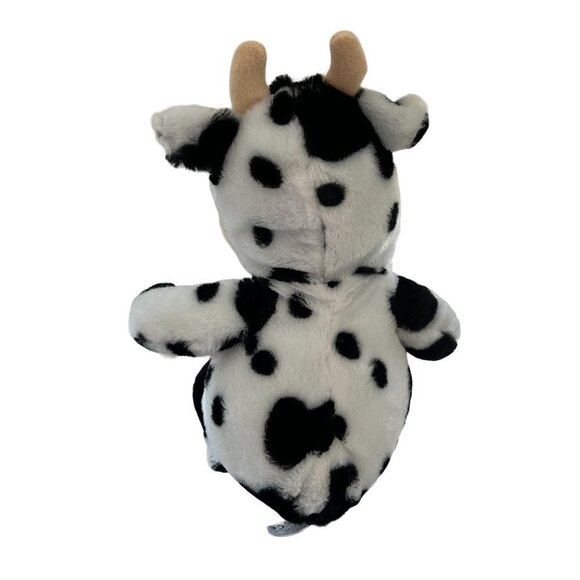 Kellytoy Spotted Cow Stuffed Animal Plush Toy Black White Medium Size 11" - Picture 2 of 9